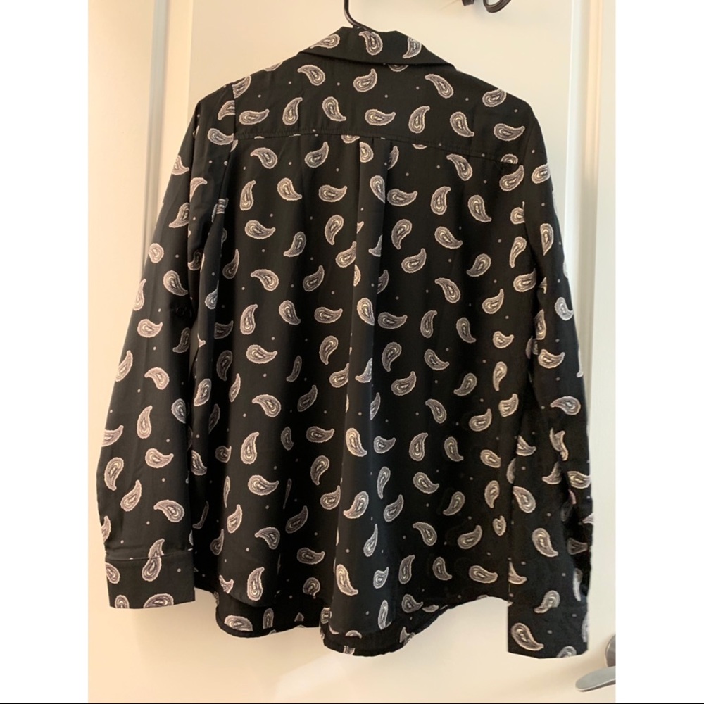 Patterned Button Up Blouse - Picture 2 of 3
